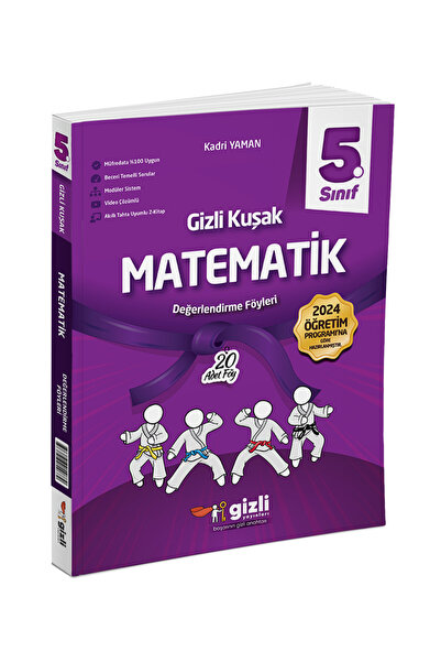 Gizli Yayınları 5. Sınıf Matematik Gizli Kuşak Serisi Değerlendirme Föyleri 2025