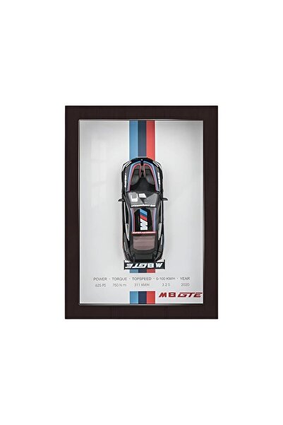 Aspire Books 3D Sports Car Frame | Wooden 3D Diecast Model Car Wall Art - M8 GTE