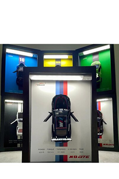 Aspire Books 3D Sports Car Frame | Wooden 3D Diecast Model Car Wall Art - M8 GTE