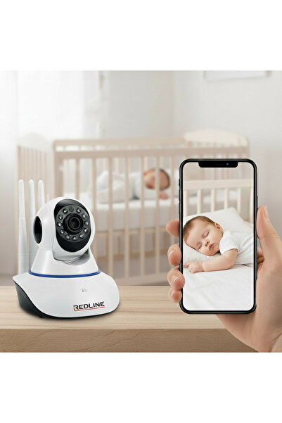 Redline Care 5 WiFi Akıllı Bebek Kamerası | Gece Görüşlü, Hareket Takipli, Mobil Uyumlu Kamera