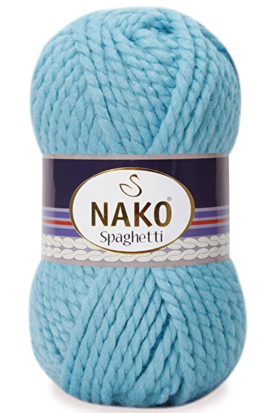 NAKO Spaghetti %25 Yünlü El Örgü Ipi 6199 Mavi