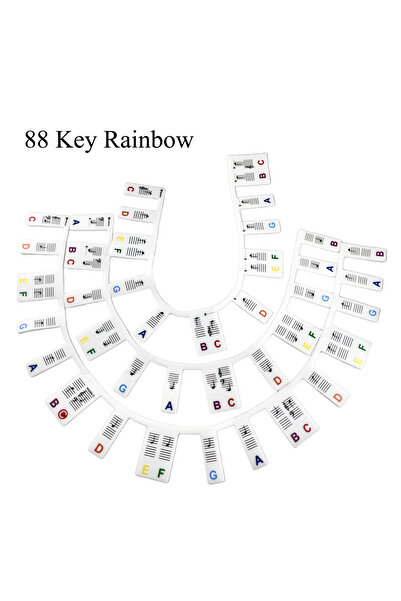 Choice1 ملصقات لوحة مفاتيح البيانو رينبو ميوير 88 مفتاحًا 61/88 مفتاحًا، ملصق...