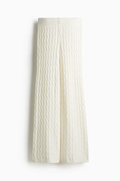 H&M بنطلون محبوك بالكابل