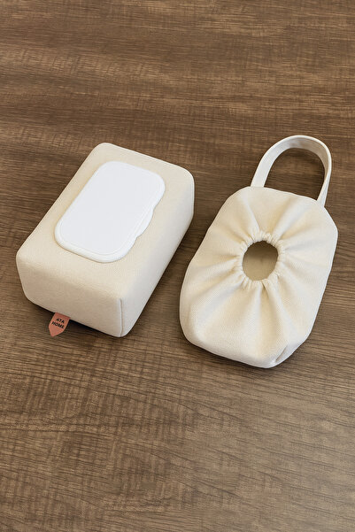 ATA HOME Decorative 100-Piece Surface Cleaning Wet Wipe Compatible Case Wet Towel Bag Organizer Fabric