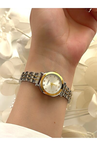 Forsining Black Double Chain - Gold Colored Women's Wristwatch