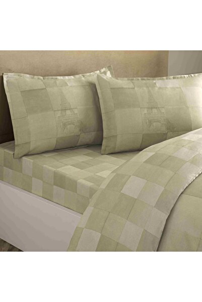 Linens Allday Pierre Cotton Satin Double Duvet Cover Set Stone