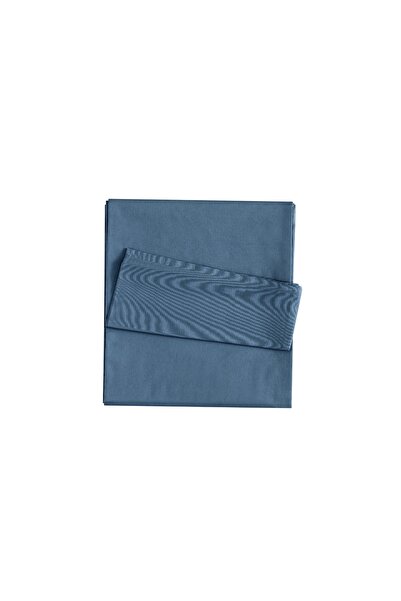 Linens Mix&Match Cotton Single Satin Sheet Indigo