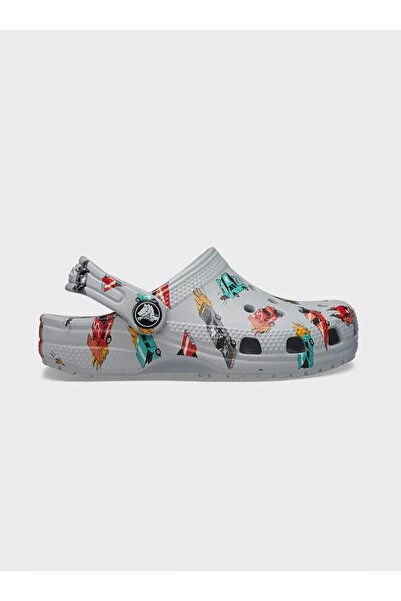Crocs Παιδικές γκρι παντόφλες Classic Race Cars Graphic Cg T 210992-1NN