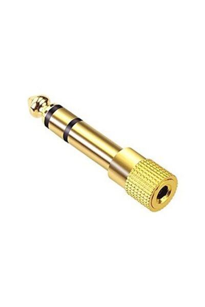 Blue Wings Kulaklık Mikrofon Çevirici Gold 6, 3 Mm Erkek To 3, 5 Mm Dişi Jack...