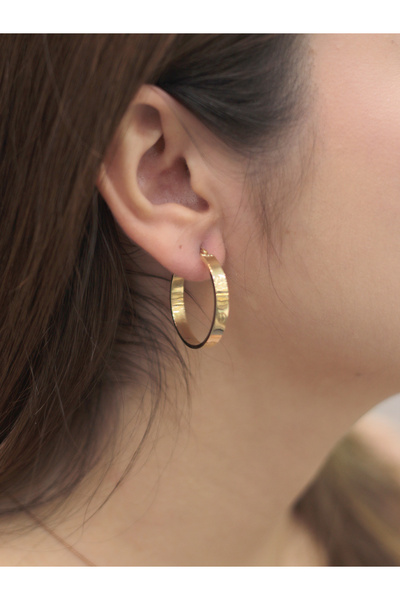 Zeynepli gold & jewelry 14 Ayar Altın CR Halka Küpe
