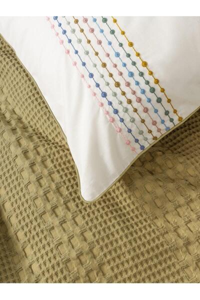 Cotton Box Aura Single Set Pebble Mustard