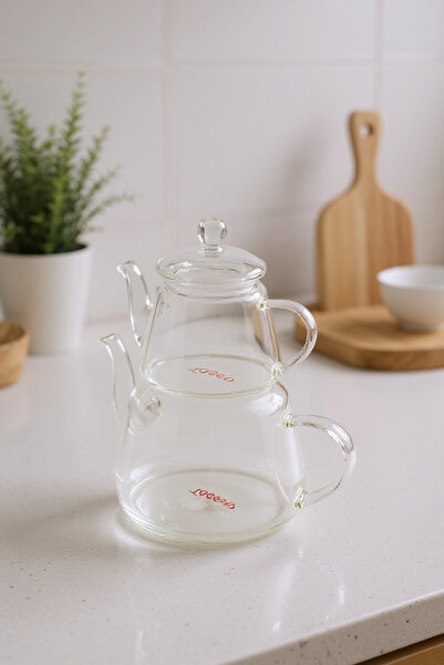 Taşev إبريق شاي زجاجي من كابي