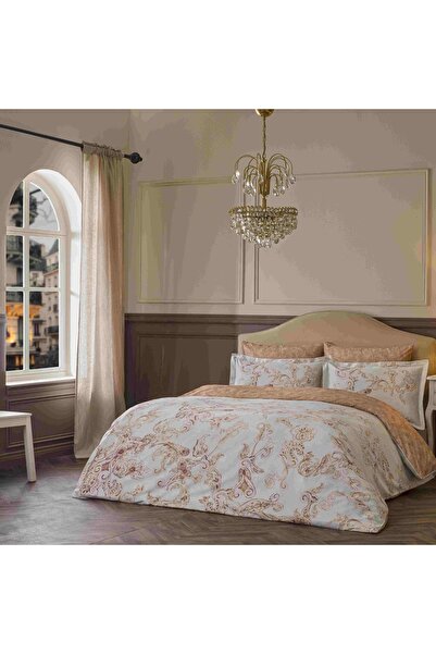 Linens Etienne Cotton Satin King Duvet Cover Set Gray