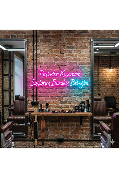 vinyuup Peşinden Koşamam Neon Led Yazı Tabela 88x33 CM