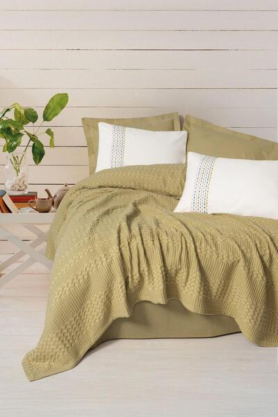 Cotton Box Aura Single Set Pebble Mustard