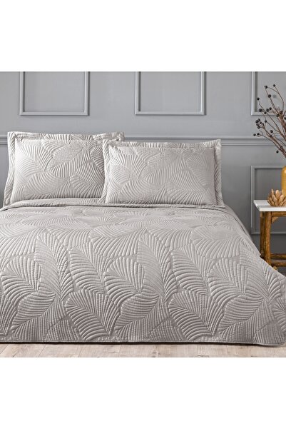Linens Leaf Mink Double Bedspread Set