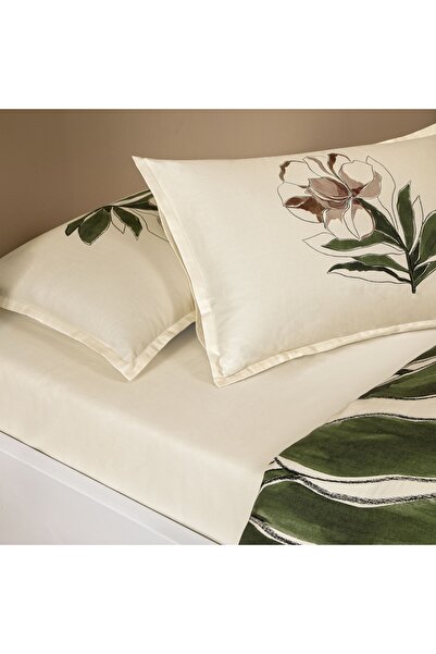 Linens Allday Elony Cotton Satin Single Duvet Cover Set Ecru