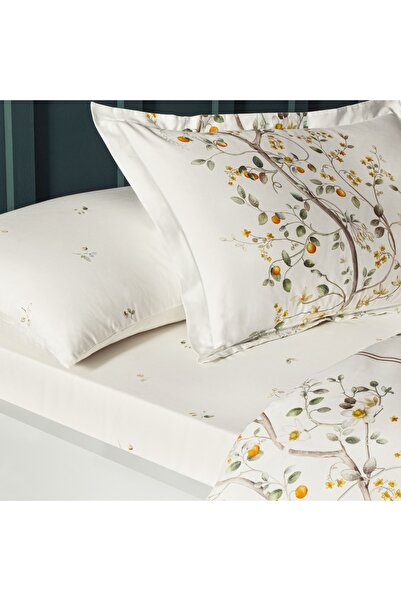 Linens Kamquat Cotton Satin Double Duvet Cover Set Orange