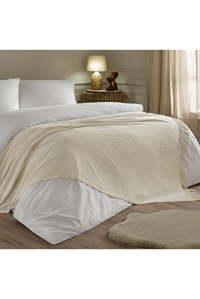 Linens Snovie Throw / Tv Blanket Ecru Single Size