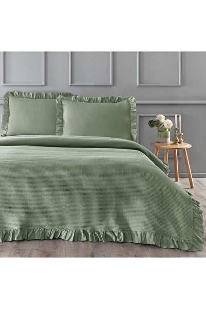 Linens Green Single Bedspread Set