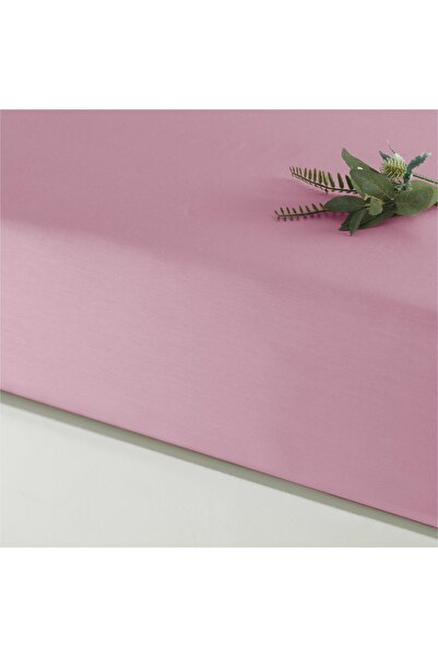 Linens Mix&Match Cotton Satin Double Fitted Sheet Dusty Rose