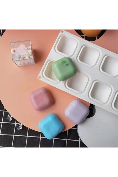 Genel Markalar Profesyonel Kare Şekilli Silikon Sabun Muffin Pasta Çikolata K...