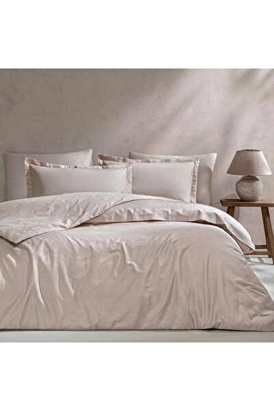 Linens Mix&Match Cotton Satin Double Duvet Cover Stone