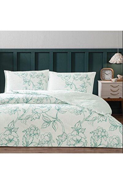 Linens Allday Allas Cotton Satin Double Duvet Cover Set Blue