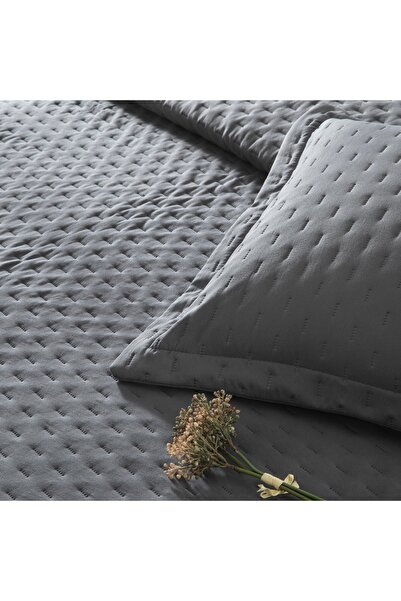 Linens Gardenia Tek Kişilik Yatak Örtüsü Seti Antrasit