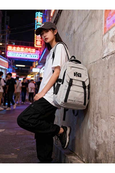 Generic College Student Outdoor Travel Leisure Trend Dual-Shoulder Backpack