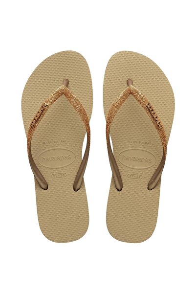 Havaianas Dámské béžové pantofle Slim Glıtter II - 4146975