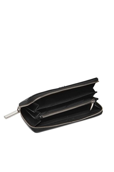 Calvin Klein Re-Lock Large Zip Around Women's Black Wallet