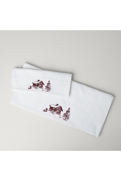 Linens Chalet Pamuk 30X45 cm Hand Towel White