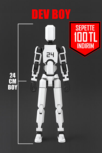 YAGLİZ DEV BOY Robot Dummy Titan 24 Tüm Eklemleri Hareketli Aksiyon Figürü Oy...