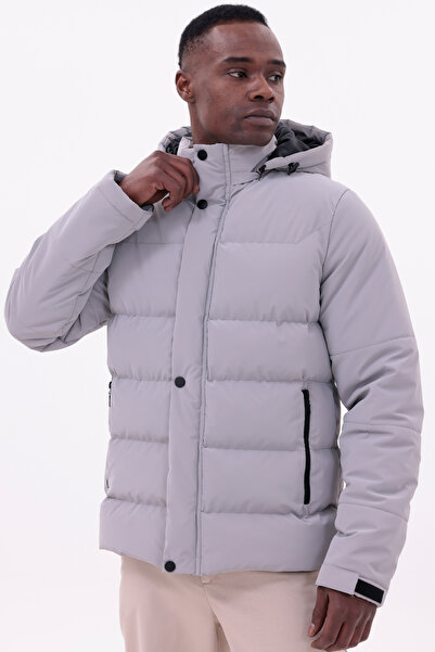 freemen Palton pentru bărbați Stone Winter Nova Fabric impermeabil, detașabil, cu buzunar interior K cu glugă