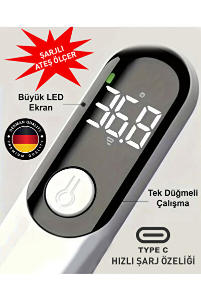 NiceLand Şarj Edilebilir Bataryalı Temassız Kızılötesi Ateş Ölçer Nesne Ve Vü...