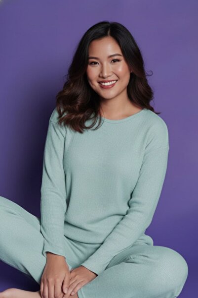 ARMİLLİA DİMODA Women's Ribbed Thin Fabric Daily Comfortable Fit Camisole Set