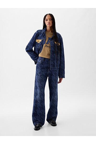 GAP Erkek Koyu Mavi DAP × GAP Organik Pamuk Icon Denim Ceket