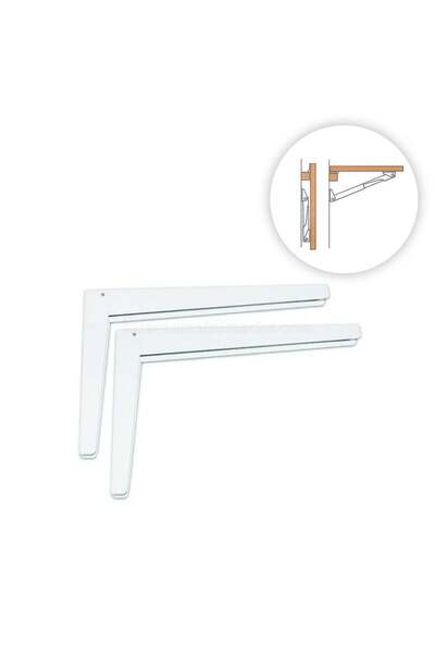 KaravanMalzemecim SHUIVAN Katlanır Masa Braketi 40cm Ek Tezgah ( 2'li Set )