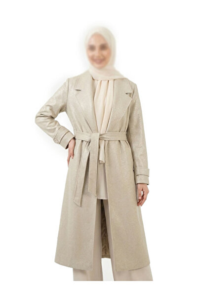 dcn giyim 1985 Women's Belted Coat Manto-23