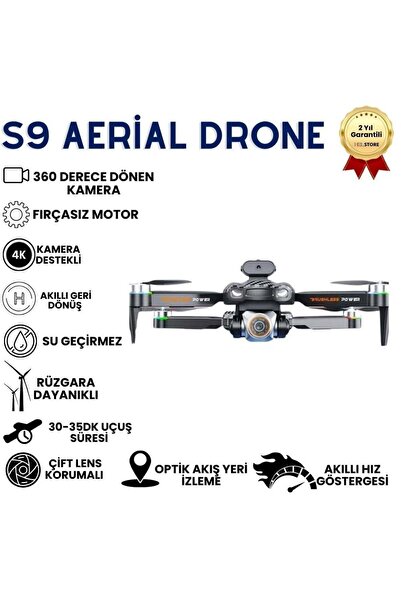 Genel Markalar S9 4K Kamera Drone Uzaktan Kumandalı Mini Quadcopter Çocuklar İçin Uygun, Katlanabilir, RC Drone