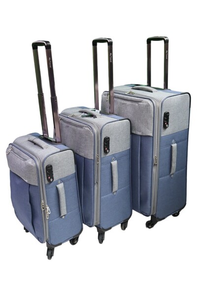 OEM My Travel trolley set, 3 sizes 20", 24", 28", navy blue with grey