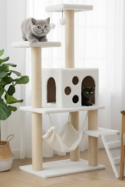 Reyo بيت خدش فاخر للقطط من Pet B-10 مزود بأرجوحة