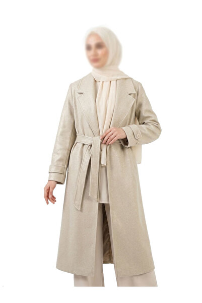 dcn giyim 1985 Women's Belted Coat Manto-23