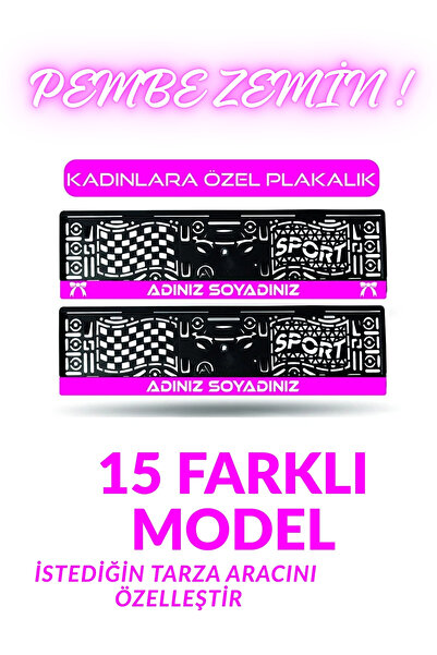 Parker Otomotiv A.Ş Kadınlara Özel Plakalık Zemin Pembe Renk