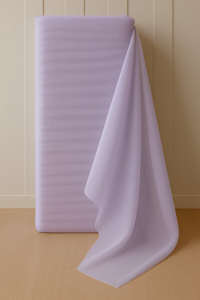 ZEYMERADE Lila Bohça Süsleme Tülü, Nişan Bohça Süsü, Kapı Doğum Günü Parti Süsleme Tülü, 100x300cm