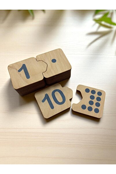 Mind of Toys توصيل الأرقام الخشبية، أزرق، لغز الأرقام، لغز خشبي، لعبة ألغاز ا...