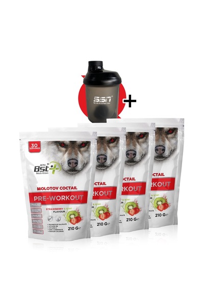 BPN Best Plus Nutrition Bpn Eco Molotov Coctail Preworkout 210g Çilek Kivi 4 Lü Paket