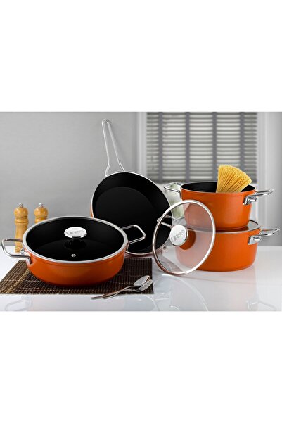 Lines Rozella 7 Piece Titanium Granite Pot Set