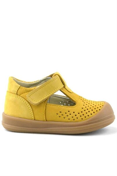 Rakerplus Shaun Genuine Leather Yellow Velcro Anatomical Baby Sandals